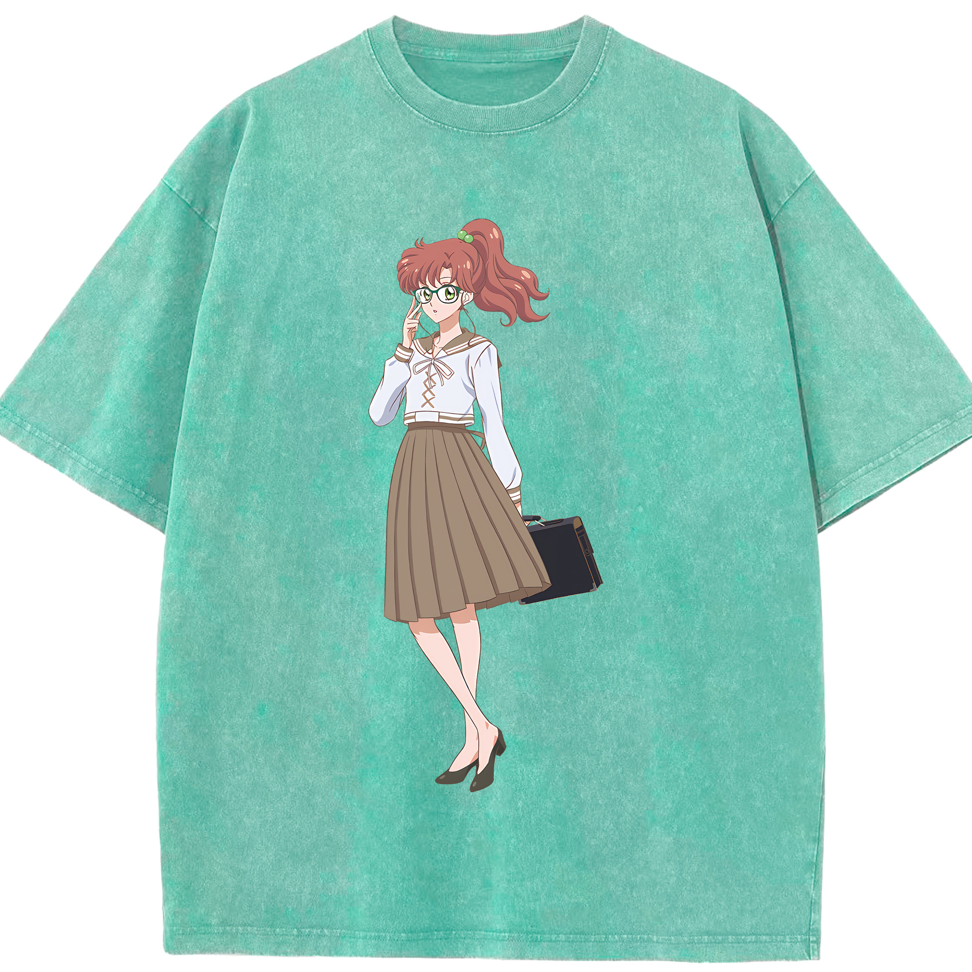 （画像用） 美少女戦士セーラームーン 木野 まこと きの まこと Sailor Moon Kino Makoto （セーラージュピター；Sailor Jupiter） 綿100% ヴィンテージ風 半袖Tシャツ（フロントプリント）